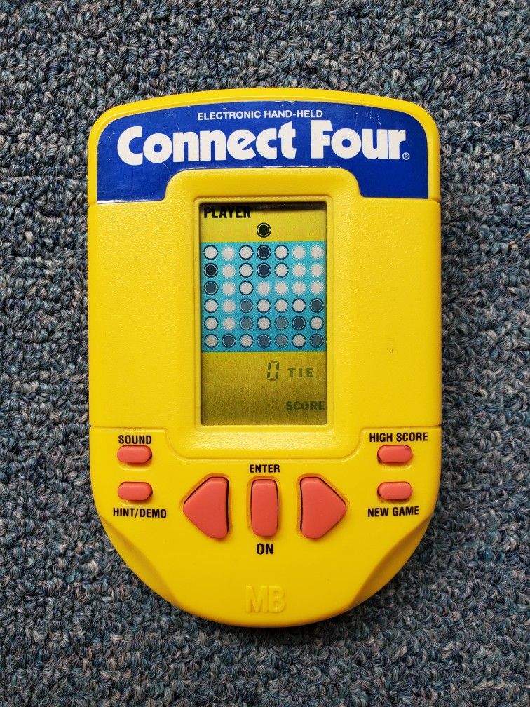 1995 Milton Bradley Connect Four Handheld Electronic Game Vintage