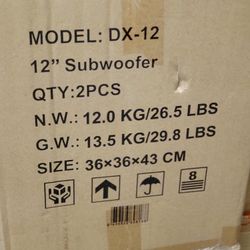 2 American Bass Dx12s New