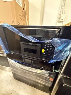 Black Wall Oven Microwave Combo Unit