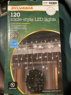 120 Clear Icicle Style LED Lights