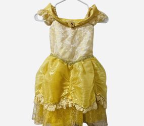 Disney Parks Beauty & The Beast Belle Princess Yellow Dress Gown Costume, Size XS (4-5)