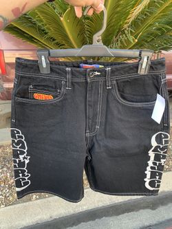 SK8 Denim Shorts Black / Side EMB