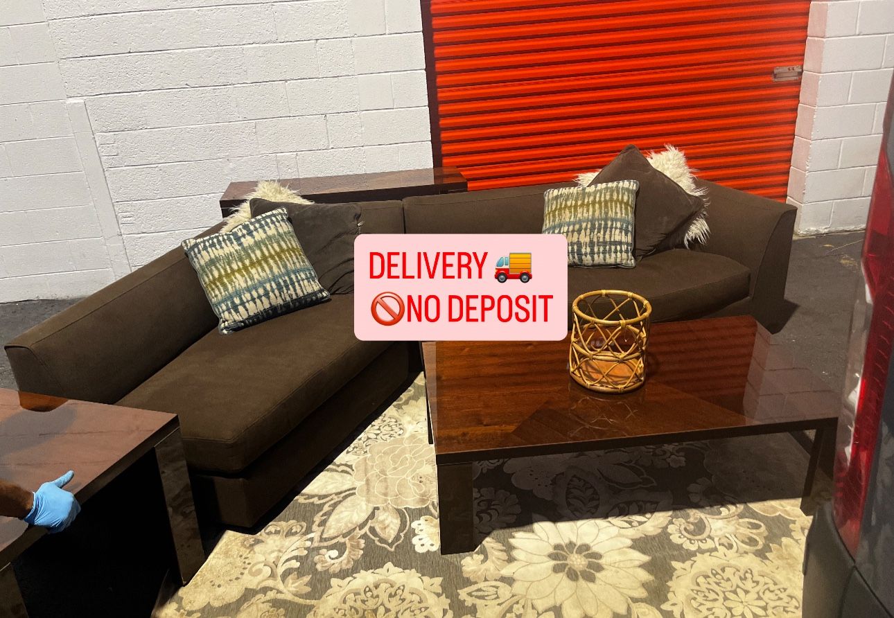 Brown Sectional Couch 