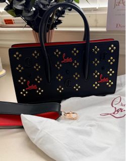 New Black Paloma mini bag Studded Leather Satchel with Red Accents