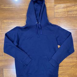 WSS Hoodie Men’s Small Navy Blue Sweatshirt Long Sleeve Fleece Sweater