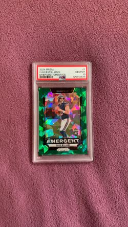 Caleb Williams 2024 Panini Prizm Green Ice Emergent Chicago Bears PSA 10 RC