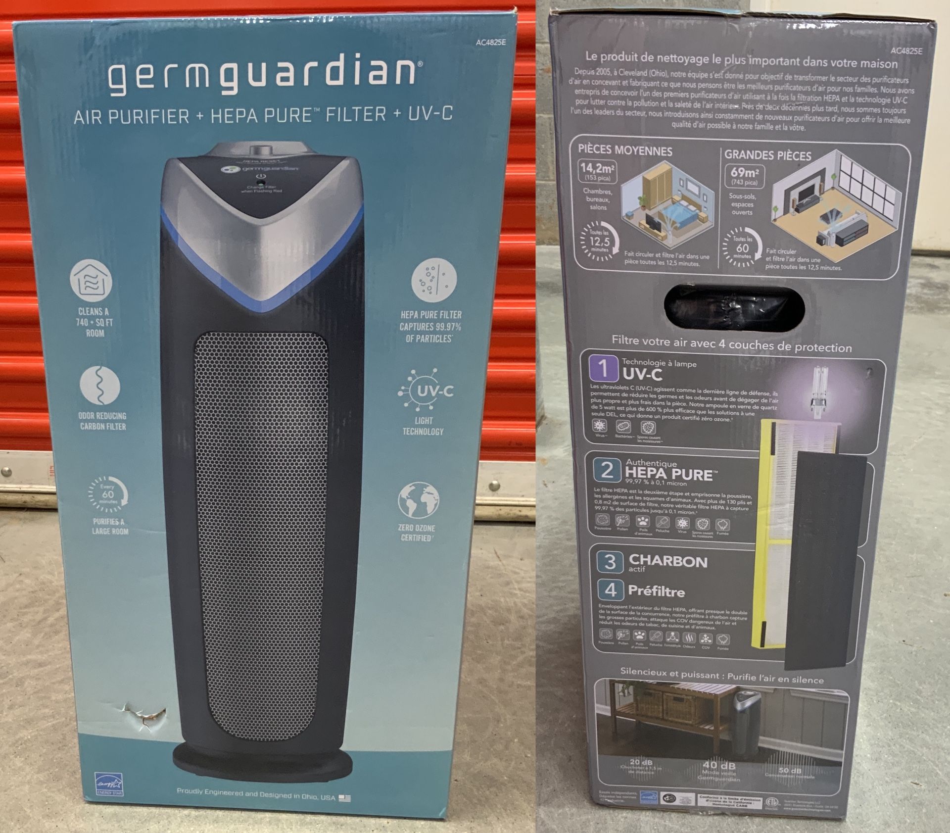 🍫BRAND NEW🍫 1 GERM GUARDIAN Air Purifier w/ HEPA Filter, Removes Odors, Smoke, Mold, Covers 740 sq. ft.... Value $100
