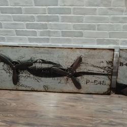 Aviation Theme Wall Decor Set Of 4