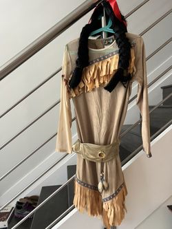 Pocahontas Dress Costume Includes Wig And Belt