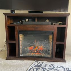 TV stand with Electrical fireplace 