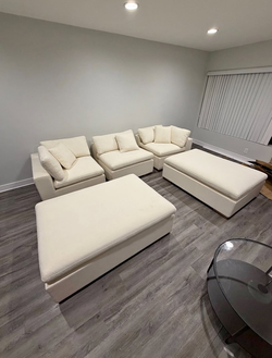 Brand New Modular "Cloud Couch" Style Sectional — 5 Piece Set