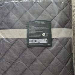 Velvet Reversible Quilt Set Gray 2pc.Twin  New