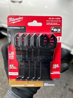 Milwaukee OPEN-LOK Variety Oscillating Blade Set w/ Japanese Hardwood Blade (5-Piece)