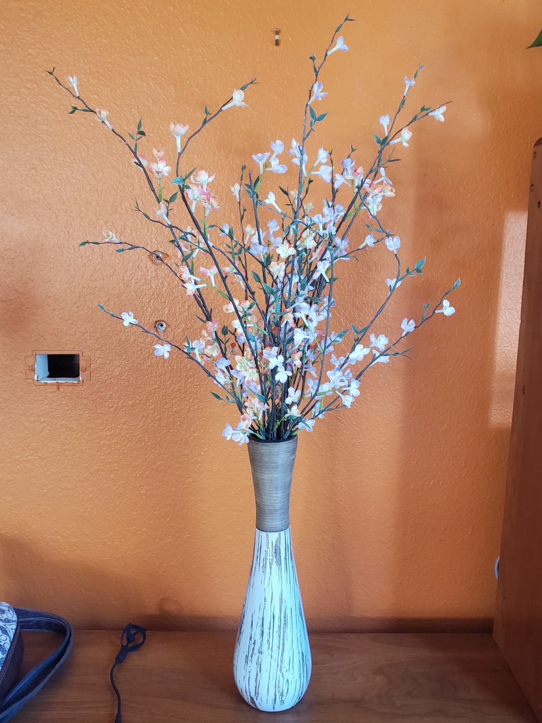 Large Vase with Artificial Flowers