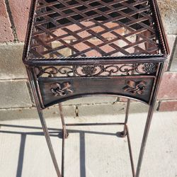 Metal  Plant Stand 30 in H, 12 in W (Location In Description)