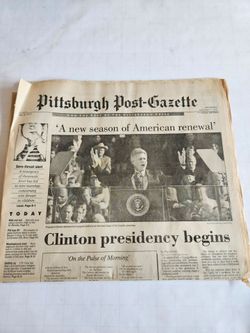 PGH POST GAZETTE 1-21-1993 CLINTON PRESIDENCY BEGINS