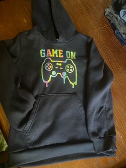 Black Game On Graphic Hoodie