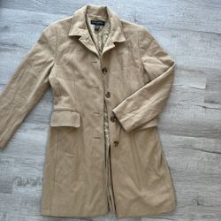 ✨ Banana Republic Wool-Blend Long Coat – Size L ✨