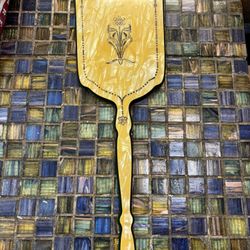 Vintage Celluloid Hand Mirror 