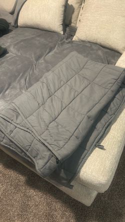 Gray Quilted Weighted Blanket