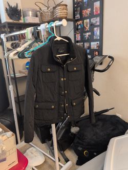 Black Jacket With White Pants