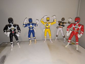 Vintage 1994 Power Rangers 8" Karate Action Figures Lot