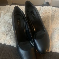 Black Wedge Heels 