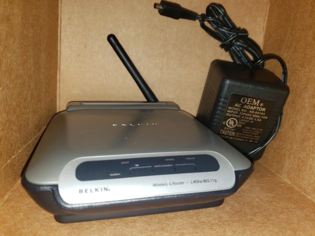 F5D72304 - Belkin 802.11b/g 54Mb/s DSL/Cable Gateway Wireless-G Router