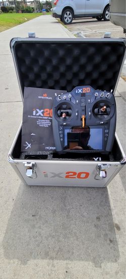 RC PLANE TRANSMITTER IX 20 WITH CASE LIKE NEWRC PLANE TRANSMITTER SPECTRUM IX 20 WITH CASE LANYARD