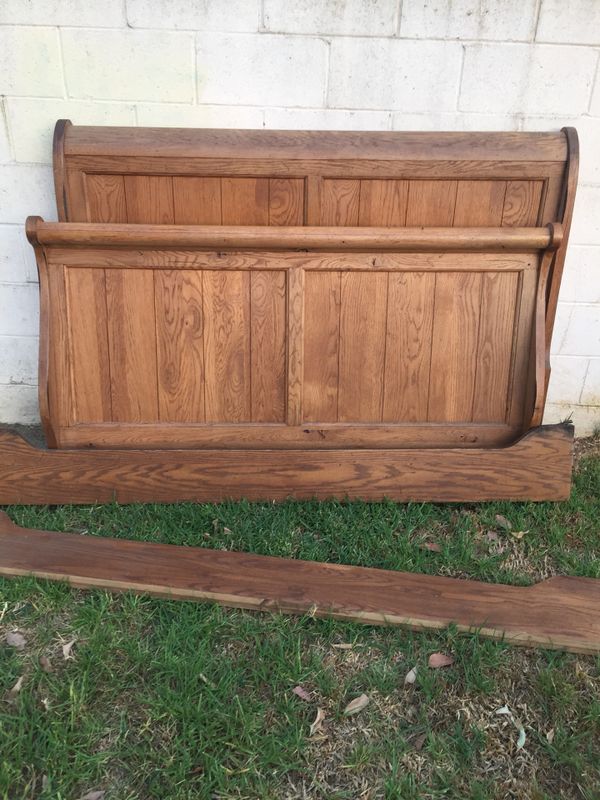 Queen Sleigh Bed Wood Frame Headboard Footboard Queen Sleigh Bed Wood Frame Headboard Footboard Side Rails