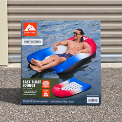 Ozark Trail Easy Float Lounge β Patriotic Red/White/Blue