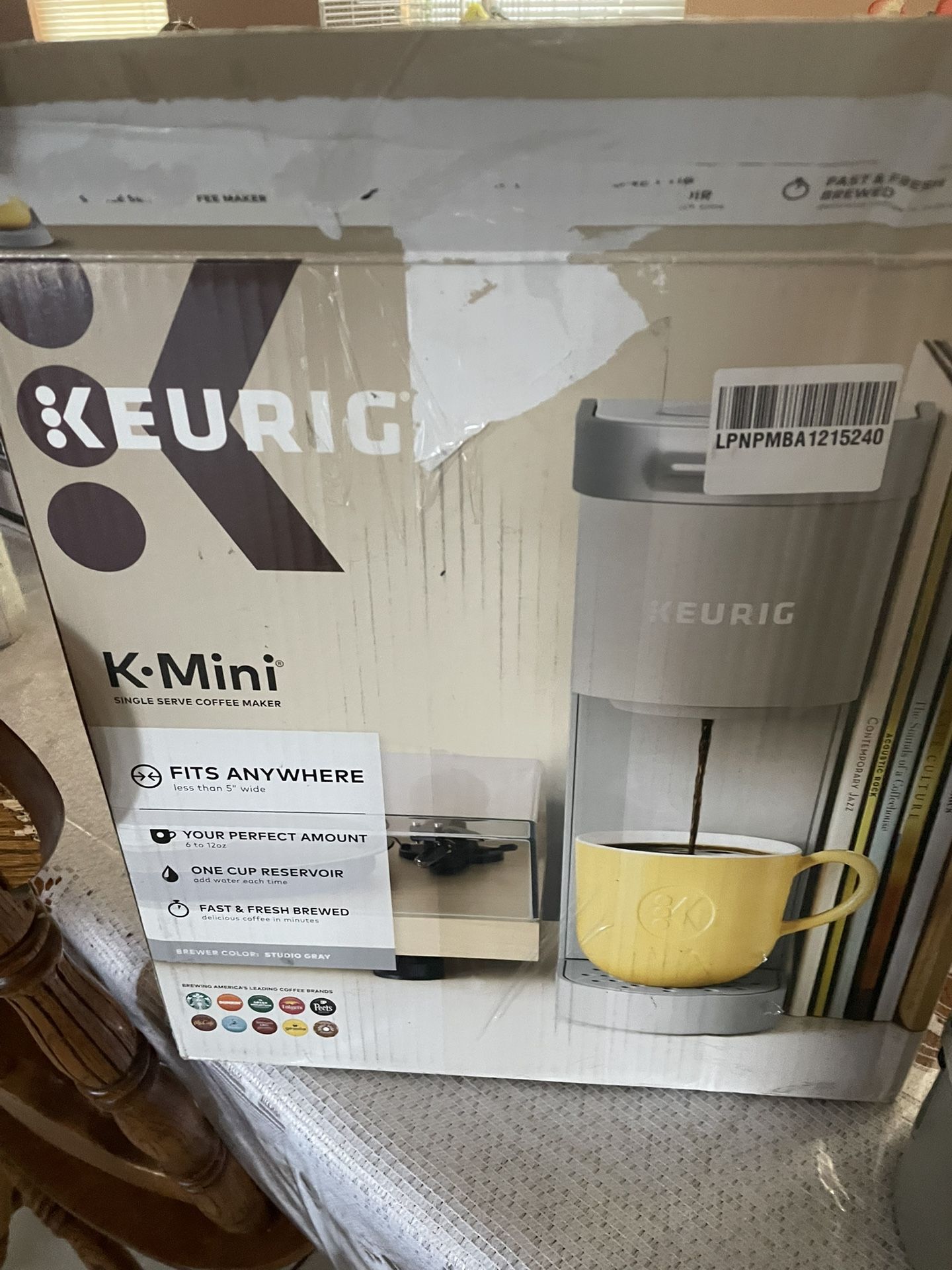Keurig K-Mini Single Serve K-Cup Pod Coffee Maker, 6 to 12oz Brew size, with Cord Storage, Perfect for Small Spaces, Studio Gray