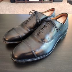 $80 OBO US Men's Size 9 1/2 Allen Edmonds Park Avenue Black Calf Leather Dress Shoes. Handmade in USA