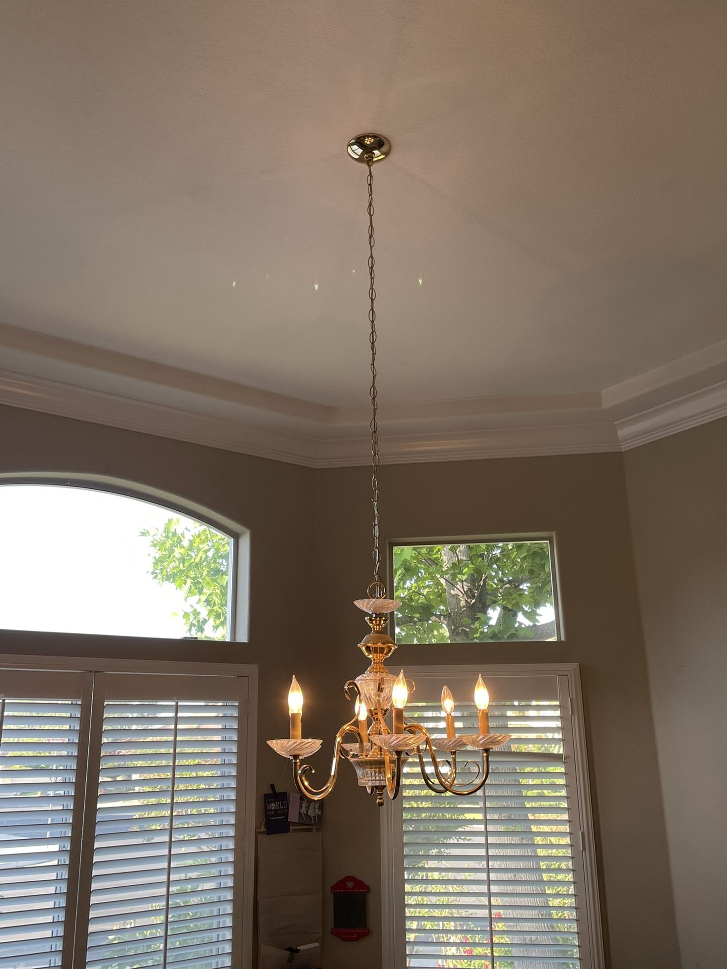 90’s Vintage Gold Chandelier