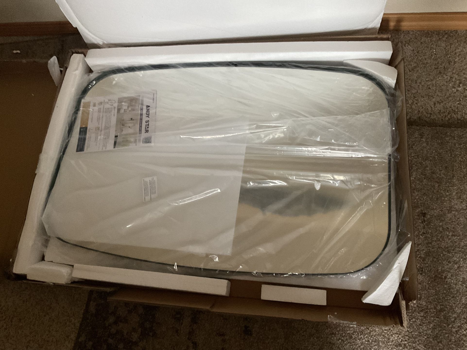 ANDY STAR Black Oval Mirrors for Bathroom, 36”L x24” W