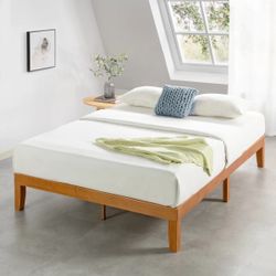 Queen sized bed w/ 12" Zinus Green Tea Memory Foam Mattress