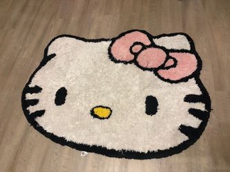 Hello Kitty Shaped Shag Rug