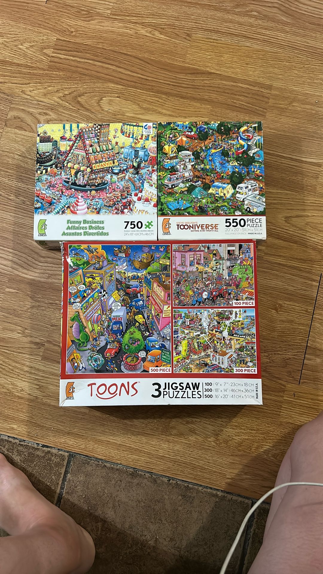 Set Of 3 Ceaco Puzzles