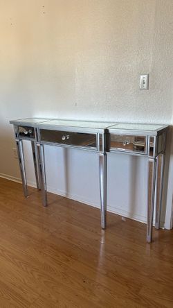 Mirrored Entryway Table / Vanity Desk