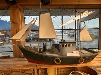 Vintage Handmade Fishing Boat Model/As Is/$125 Firm