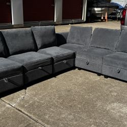 *FREE DELIVERY* 6 Pc Modular Storage Sectional 