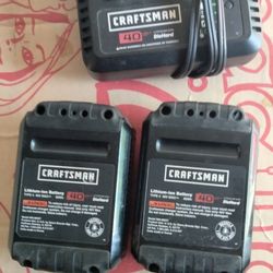 Craftsman 2 Batteries And Charger Setup For Craftsman From Craftsman Lawn Mower
