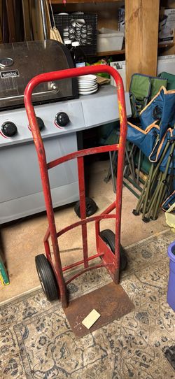 Red moving steel cart