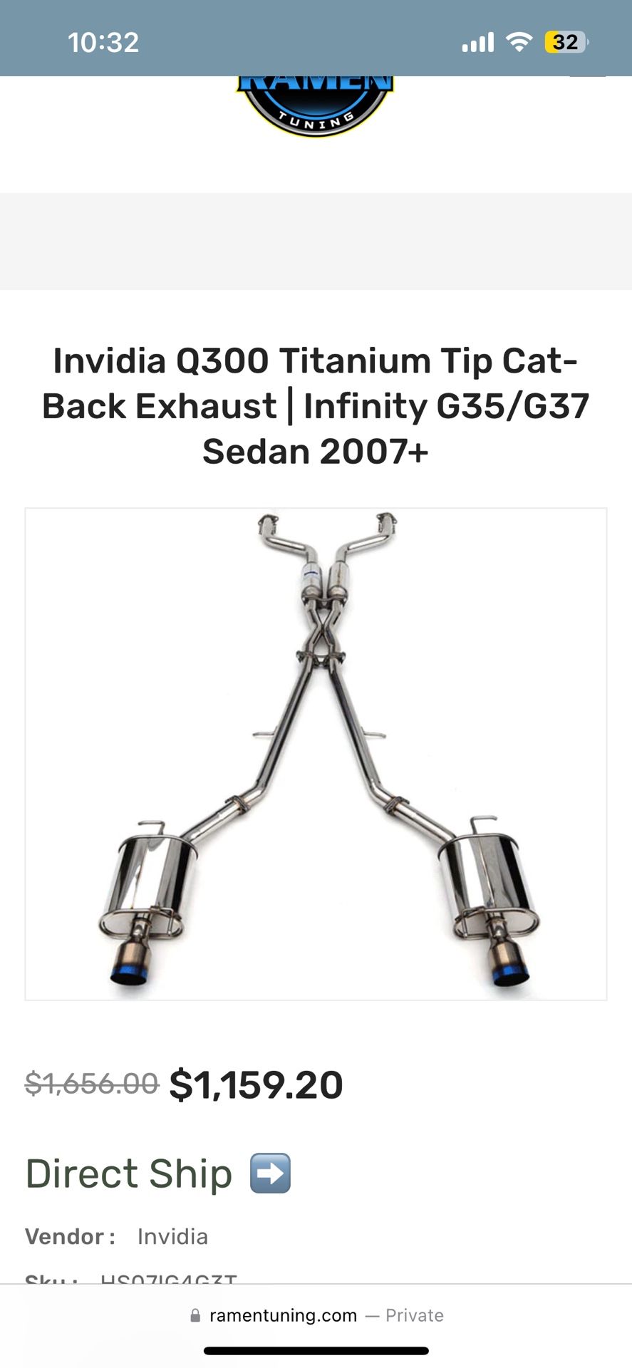 Invidia q300 Catback Exhaust