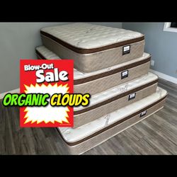 Queen Organic Cloud Edition Europillow Top 12inch Mattress!