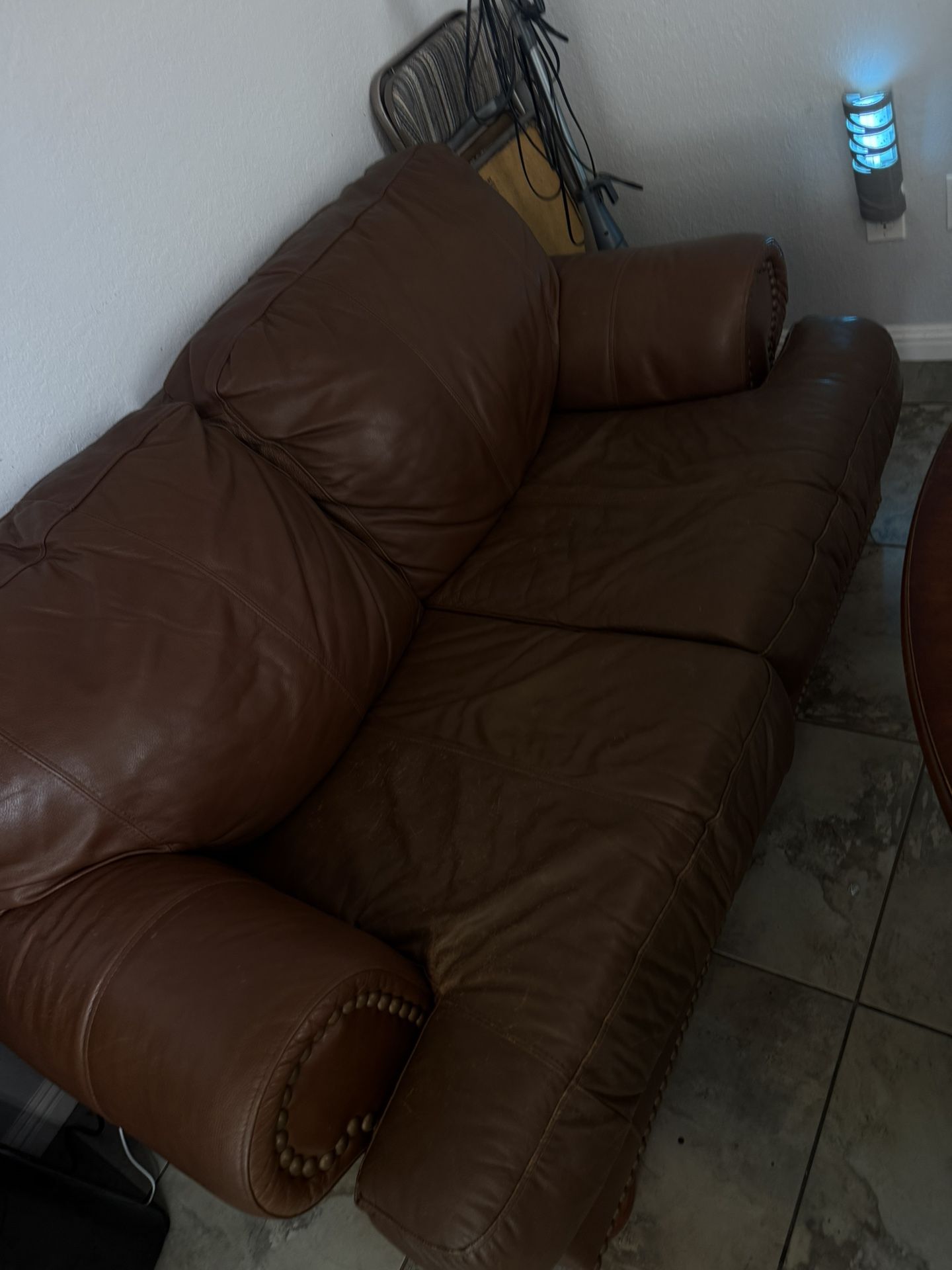 Small Leather Love Seat