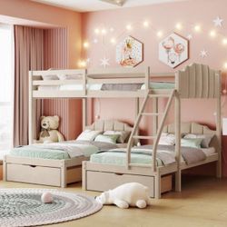 Brand New Bunk Bed w/ Trundle – Never Assembled