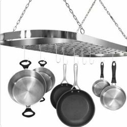 Decorative and sturdy metal pot /pan rack $45 obo