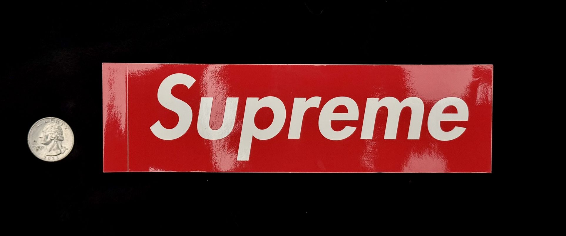 Supreme Box Logo Sticker (Red) — Set of 6 — Authentic Hypebeast Deadstock