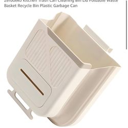 Zerodeko Kitchen Trash Can Cleaning Bin Lid Foldable Waste Basket Recycle Bin Plastic Garbage Can